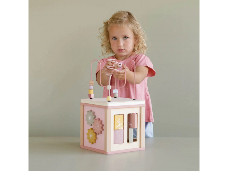 Little Dutch Kocka s aktivitami drevená Wild Flowers