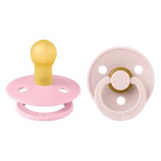 BIBS Colour cumlíky z prírodného kaučuku 2ks - veľkosť 1 (Petal / Baby Pink)