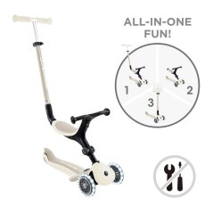 Globber Detská kolobežka Go up active lights ecologic Coconut