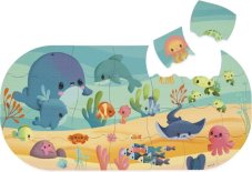 Janod Hračka do vody mäkké puzzle Morské zvieratká 28 ks