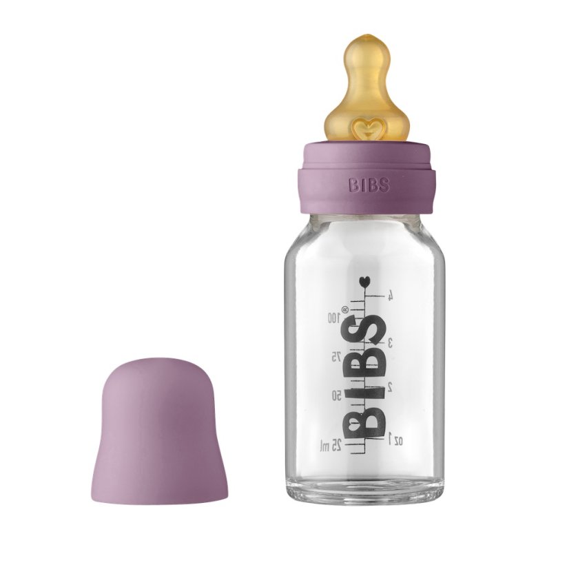 BIBS Baby Bottle skleněná láhev 110ml (Baby Blue)