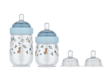 Little Dutch Dojčenské fľaše 165 ml + 240 ml + 2 cumlíky Forest Friends