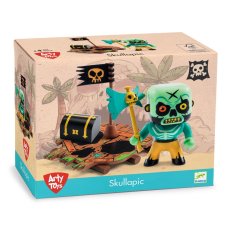 Djeco Arty Toys figúrka pirát Skull s plťou a truhlicou