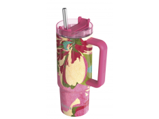 Quokka Nerezový termohrnček so slamkou Stream Pink Flambe 950 ml