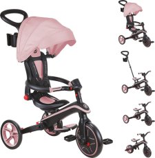 Globber detská trojkolka skladacia 4v1 - Deep Pastel Pink