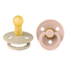 BIBS Colour cumlíky z prírodného kaučuku 2ks - veľkosť 2 (Vanilla / Blush)