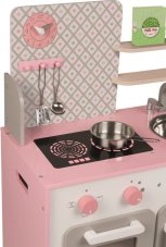 Janod Drevená kuchynka Macaron ružová malá