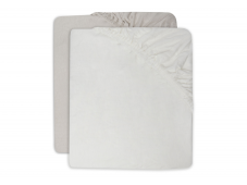 Jollein Napínacia plachta 120x60 cm 2 ks Ivory / Nougath