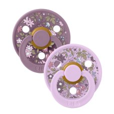 BIBS x LIBERTY Colour cumlíky z prírodného kaučuku 2ks - veľkosť 1 (Violet Sky / Mauve)
