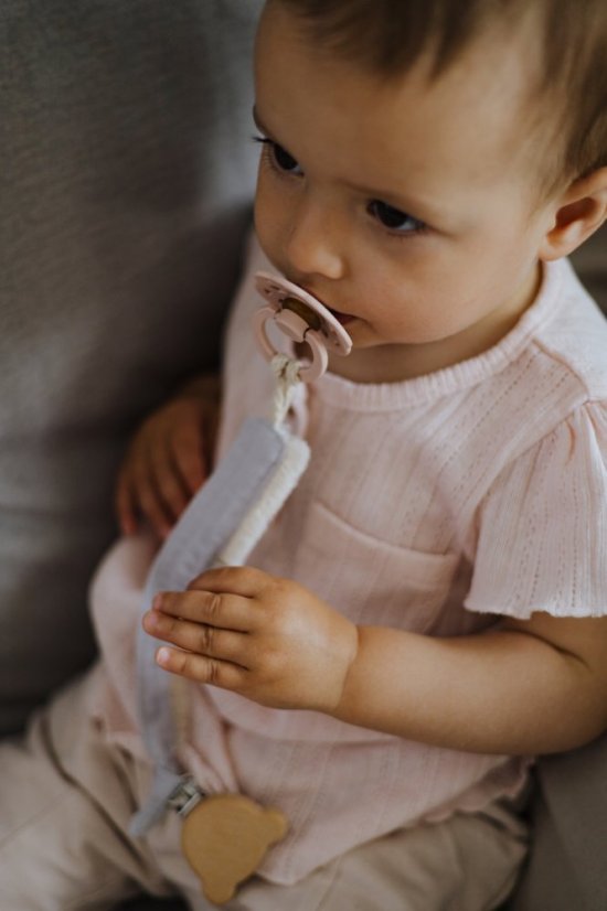 Držiak a klip na dudlík Sleepee Boho Grey