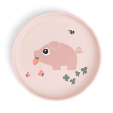 Foodie talíř Tiny farm - růžový