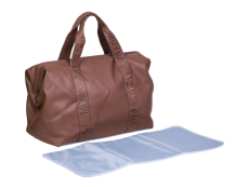 Childhome přebalovací taška Mommy Bag Signature Vegan Leather Dark Brown