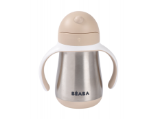 Beaba Hrnček termoizolačný so slamkou nerez 250ml Clay Earth