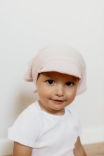 Dětský rostoucí mušelínový klobouček s kšiltem Rose 0-4 roky