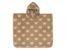 Jollein Osuška pončo froté Jacquard Teddy Bear