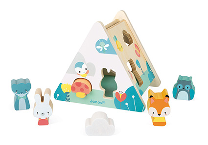 Janod Domček na vkladanie tvarov Pure