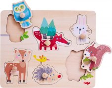 Haba Dřevěné vkládací puzzle Lesní zvířata