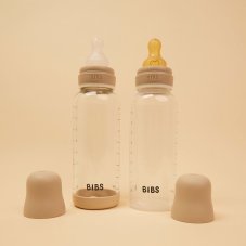 BIBS nočná antikoliková fľaša s kaučukovým cumlíkom 270ml (Vanilla)