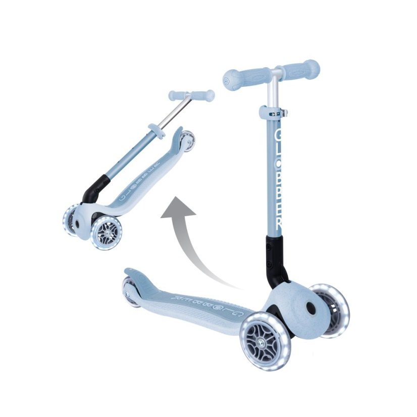 Globber kolobežka Junior Foldable lights Ecologic - Blueberry