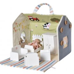 Bonikka domeček pro panenky s dřevěným nábytkem (Domek pro panenky)