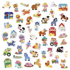 Janod Stickers Samolepky Farma 50 ks balenie S