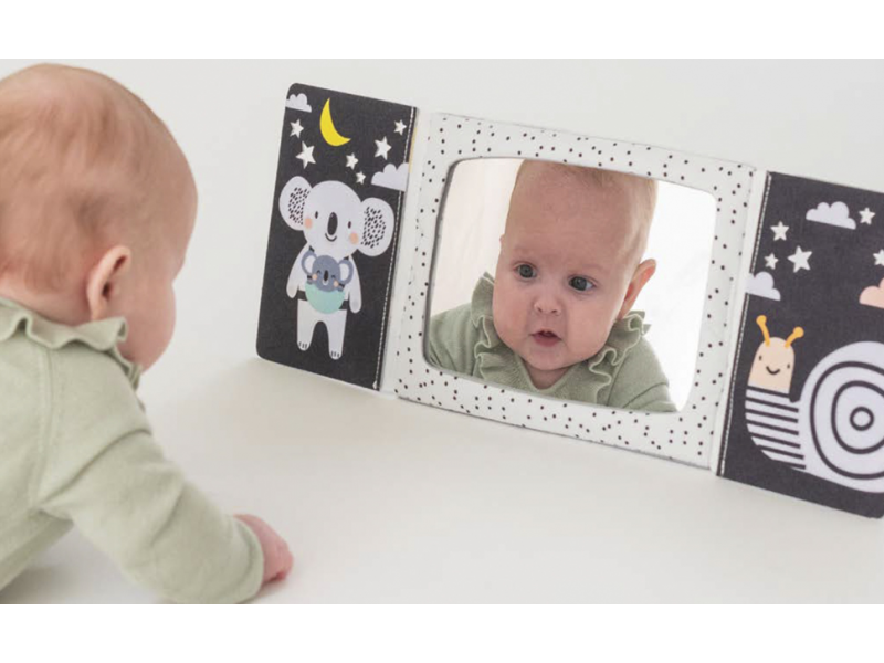 Taf Toys Igralna knjiga na trebuhu z ogledalom