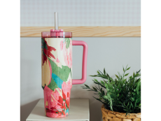 Quokka Nerezový termohrnček so slamkou Stream Pink Flambe 950 ml