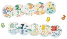 Janod Vkladacie drevené puzzle pre deti Čísla Pure