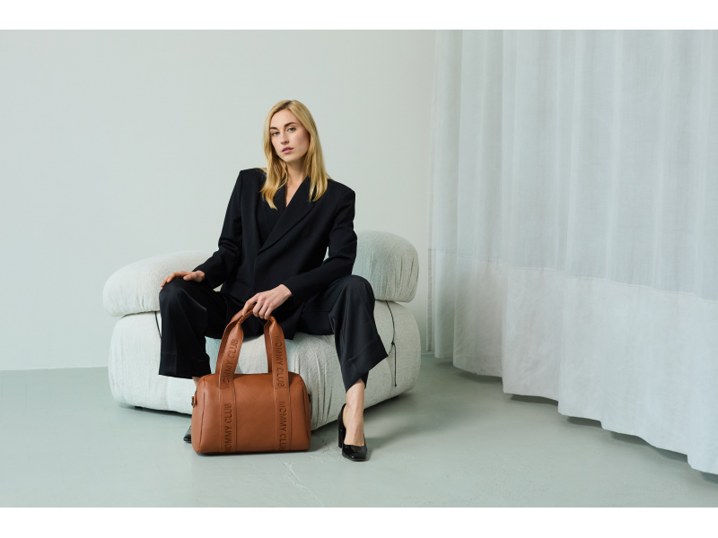 Childhome Prebaľovacia taška Mommy Club Signature Vegan Leather Brown