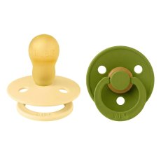 BIBS Colour cumlíky z prírodného kaučuku 2ks - veľkosť 3 (Pale Butter / Wasabi)