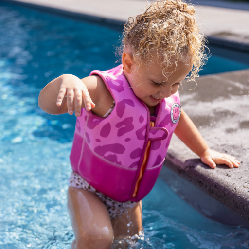 Swim Essentials Plávacia vesta pre deti Leopard ružový 3-5 rokov