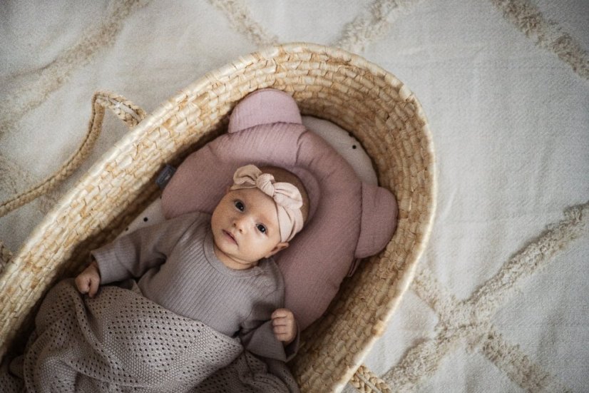 Mušelínový fixačný vankúš Sleepee Rose Ružová