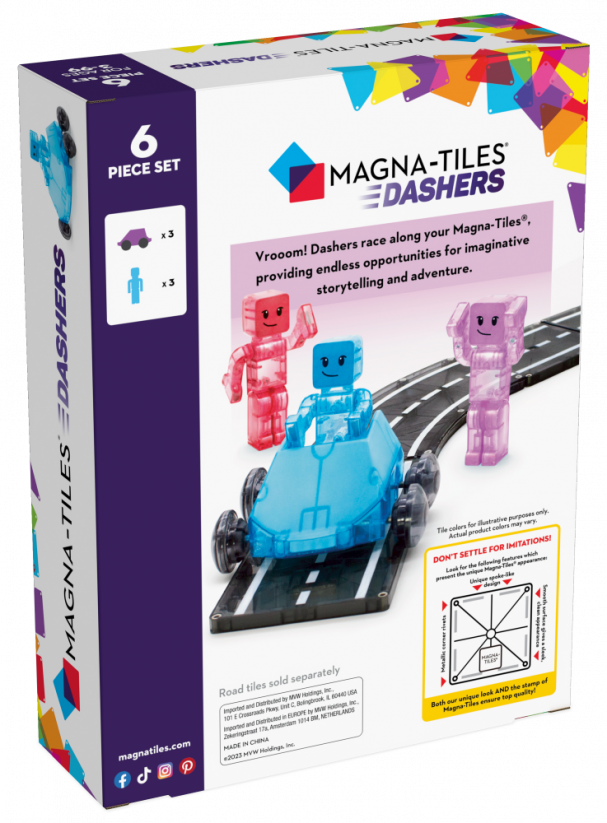 Magna-Tiles Magnetická stavebnica Dashers 6 dielov