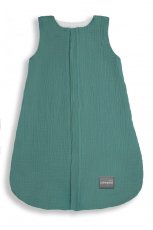 Obojstranný ľahký mušelínový spací vak Ocean Green 0-4 mesiace S