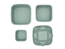 KikkaBoo Sada boxov na desiatu 3 ks Platinum Silicone Sage