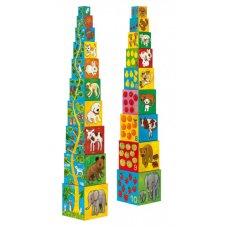 Djeco Kocky pyramída Zvieratá