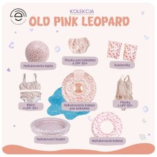Swim Essentials Nafukovací kolo pro miminka Leopard starorůžový