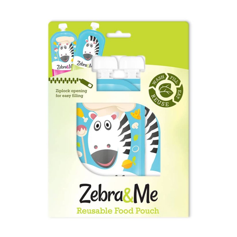 Zebra&Me kapsičky pro opakované použití 2ks (kuchař + zebra)