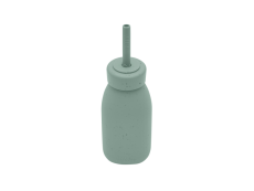 KikkaBoo Fľaša so slamkou Platinum Silicone Sage