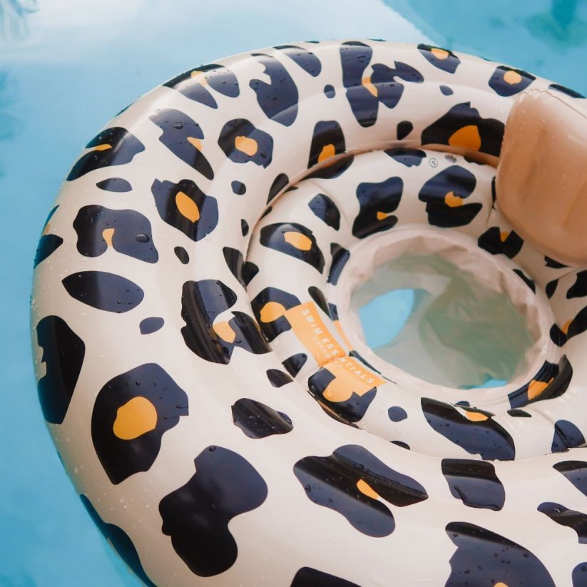 Swim Essentials Nafukovací kolo pro miminka Leopard béžový