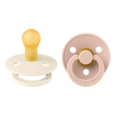 BIBS Colour cumlíky z prírodného kaučuku 2ks - veľkosť 1 (Ivory / Blush)