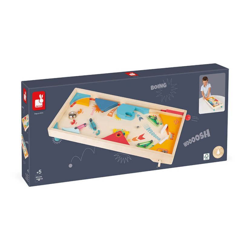 Janod Dřevěná desková hra Pinball