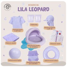 Swim Essentials Plavky s dlhým rukávom s UPF 50+ Leopard fialový