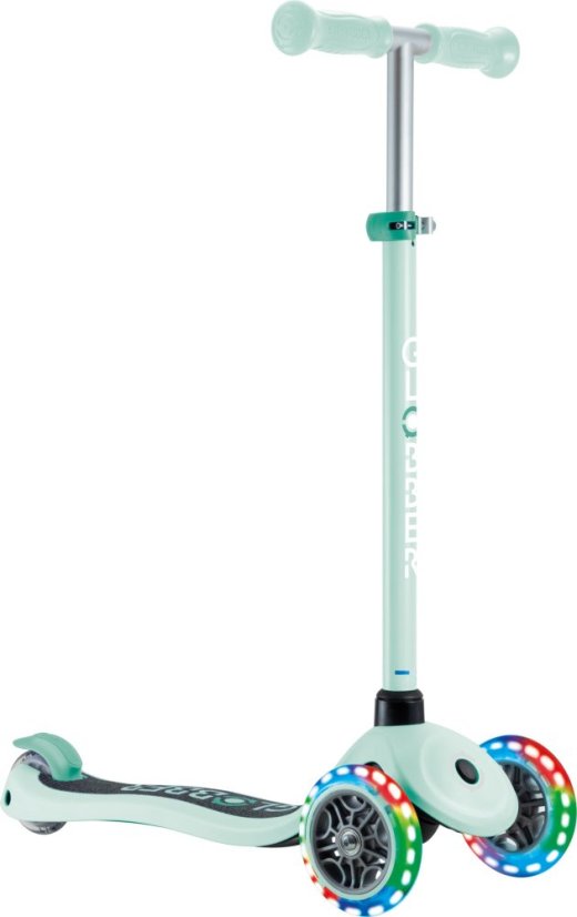 Globber detská trojkolesová kolobežka - Primo Lights V2 - Svietiace Kolieska - Dark Mint