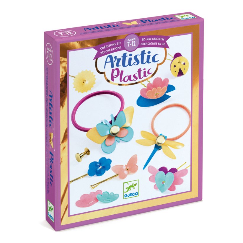 DJECO Artistic Plastic: Ozdoby do vlasů z magického plastu (pro starší děti)