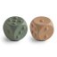 Mushie silikonske kocke pop-it 2 kosa (Tradewinds/Stone)