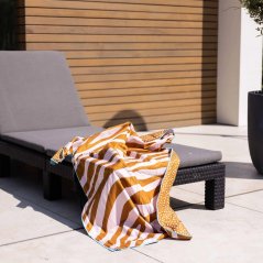 Swim Essentials Plážový ručník z mikrovlákna 135 x 65 Zebra oranžová