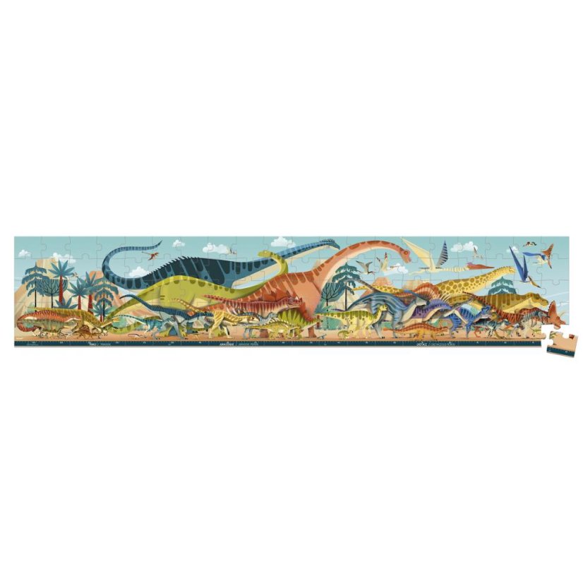 Janod Panoramska sestavljanka v kovčku Dinozavri Dino 100 kosov