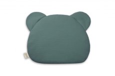 Mušelínový plochý polštář Teddy Bear Sleepee Ocean Green Světlejší zelená