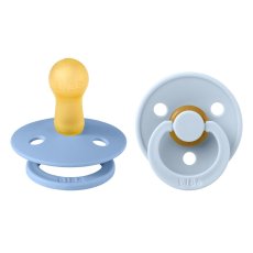 BIBS Colour cumlíky z prírodného kaučuku 2ks - veľkosť 2 (Sky Blue / Baby Blue)